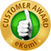 icon of thumbs up with green background in gold ring
